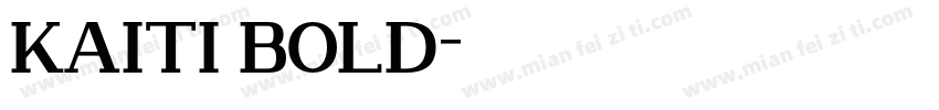 KAITI BOLD字体转换